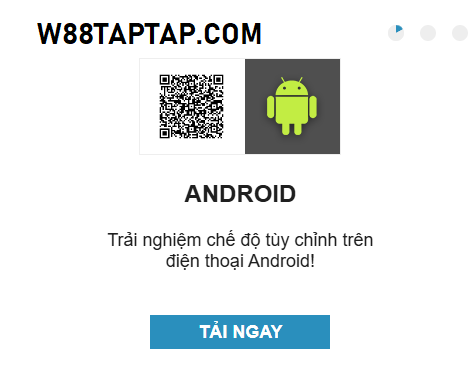 Mã QR tải App W88 trên android Mã QR tải App W88 trên android