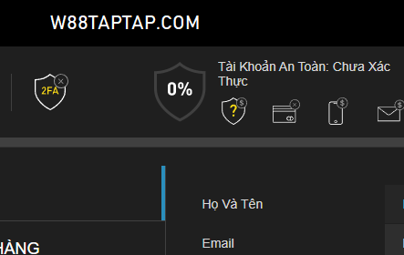 KYC sau khi đăng ký W88