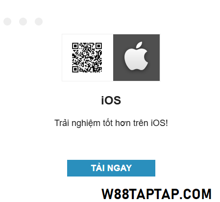 Mã QR tải app W88 trên IOS Mã QR tải app W88 trên IOS