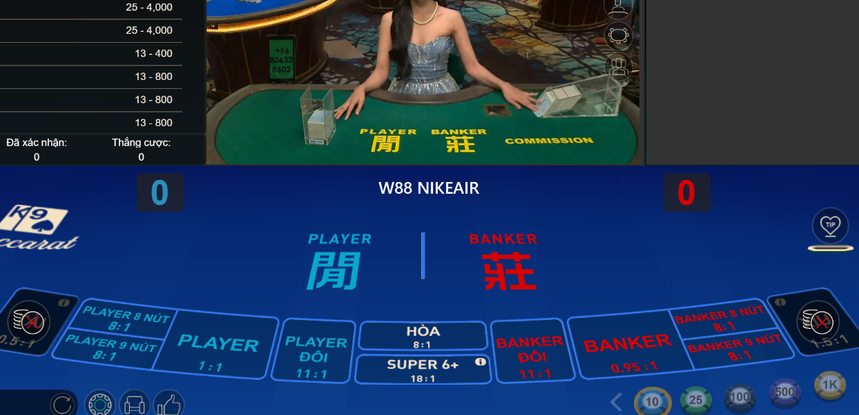 Cách chơi baccarat W88